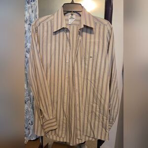 Lacoste Men’s Long-Sleeve Striped Dress Shirt